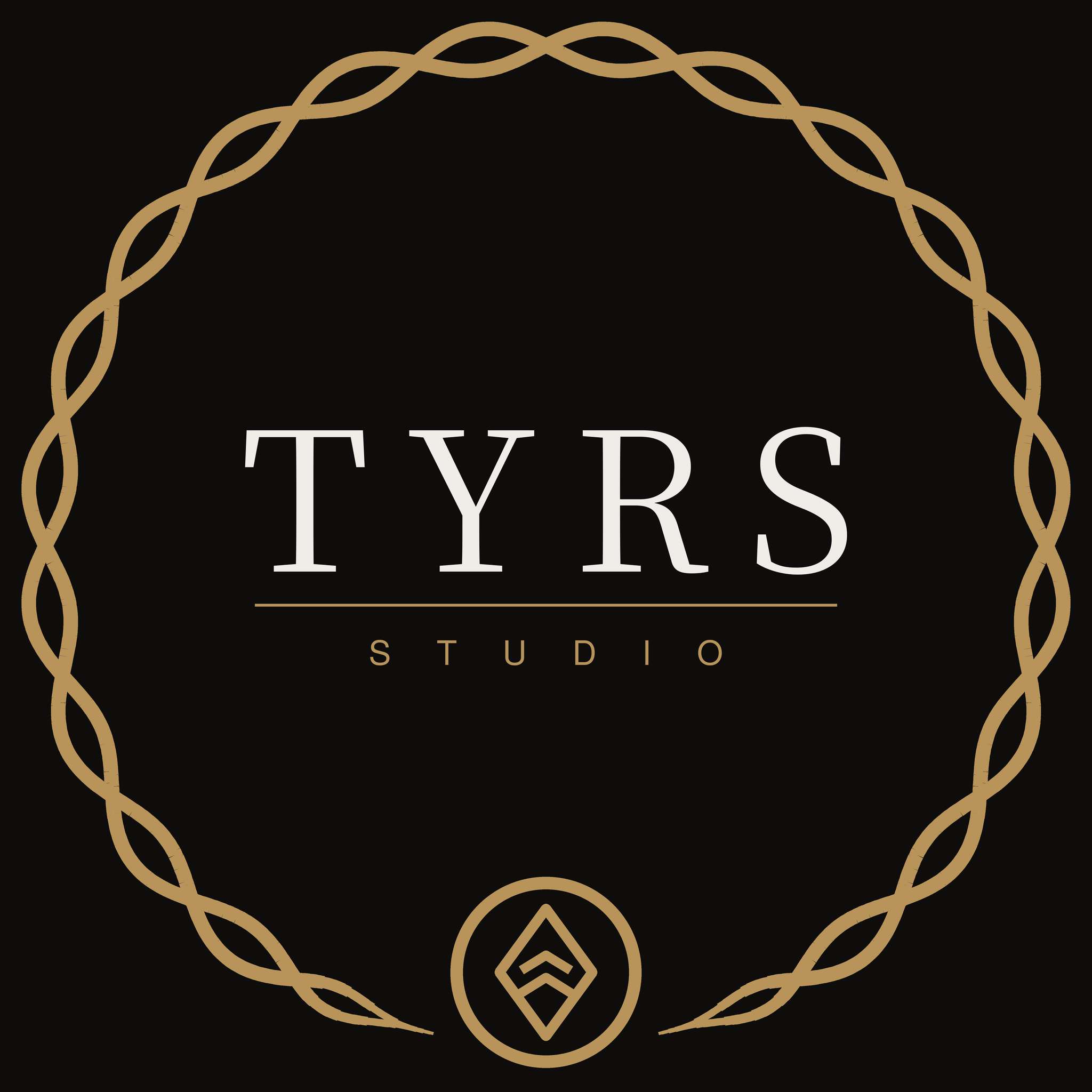 Logo Tyrs Studio 2048px, pełne tło