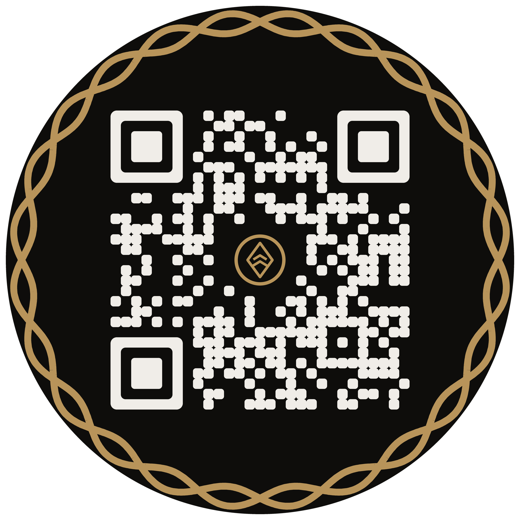 Kod QR Tyrs Studio 2048px, ciemne tło