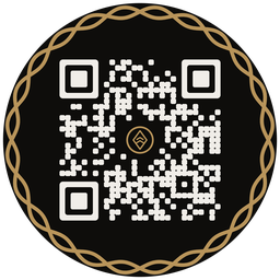 Kod QR Tyrs Studio 256px, ciemne tło